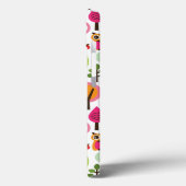 Rosa-Blätterwald-Retro-Eule-Muster Case-Mate iPhone Hülle (Rückseite / Links)