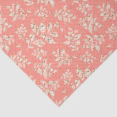 Rosa Blattmuster Seidenpapier (Detail)