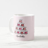 Rosa Blattnähte aus Baumwolle Kaffeetasse (Vorderseite Links)