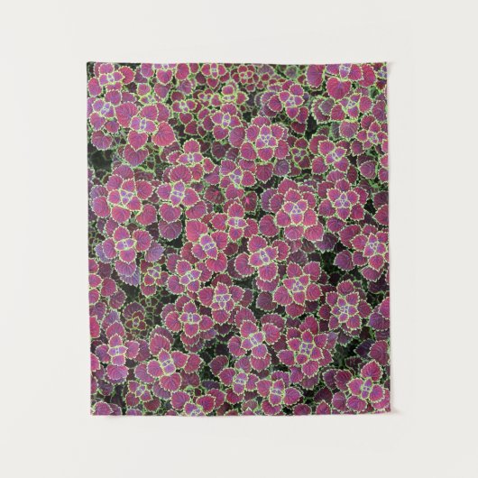 Rosa-blättrige Blume Wandteppich (Vorderseite)
