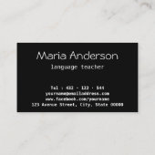 rosa blau, abstrakt, Muster Visitenkarte (Rückseite)