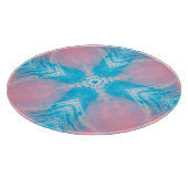 Rosa Blau Abstrakt Schneidebrett (Ecke)