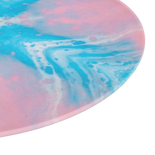 Rosa Blau Abstrakt Schneidebrett (Ecke)