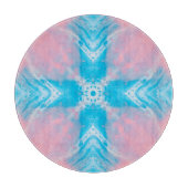 Rosa Blau Abstrakt Schneidebrett (Vorderseite)