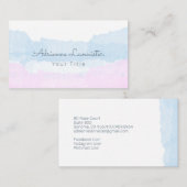 Rosa Blau Abstrakt Visitenkarte (Vorne/Hinten)