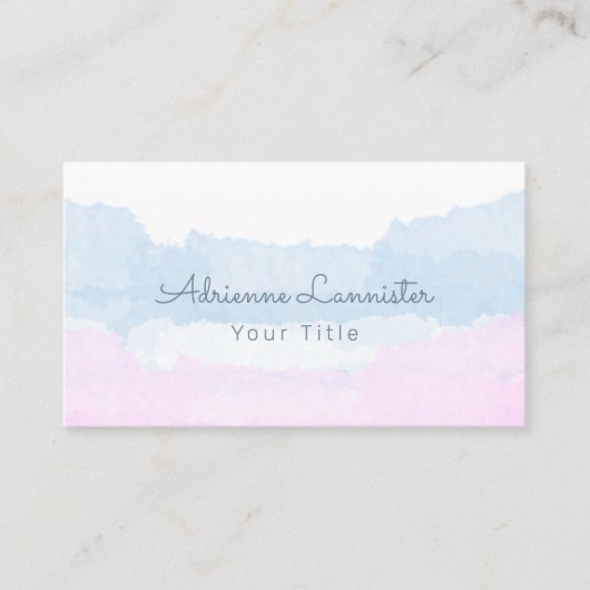 Rosa Blau Abstrakt Visitenkarte (Vorderseite)