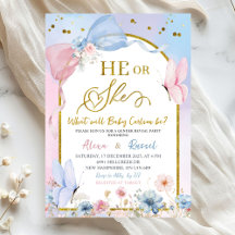 Rosa Blau Arch Kokette Schmetterling Geschlecht En