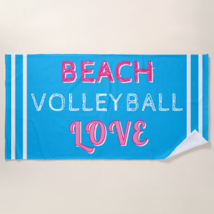Rosa Blau Beachvolleyball Liebe Strandtuch