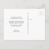 Rosa Blau Einführung in Script Twins Junge und Mäd Ankündigungspostkarte (Rückseite)