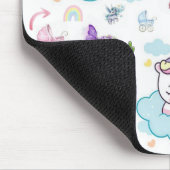 Rosa, Blau Einhorn Regenbogen Katze Mauspad (Ecke)