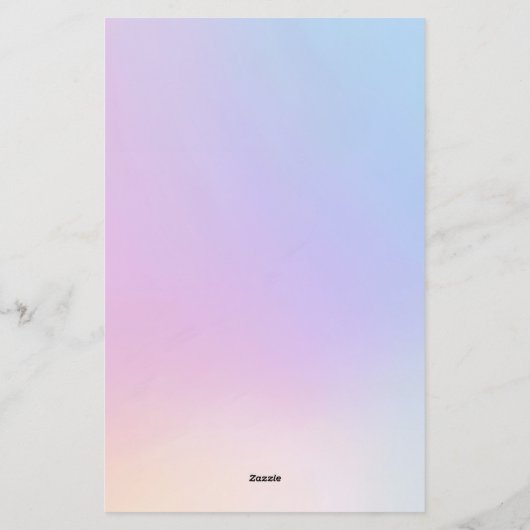 Rosa, blau, Farbverlauf, pastellfarben, weiblich, Briefpapier (Rückseite)