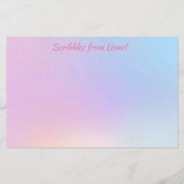 Rosa, blau, Farbverlauf, pastellfarben, weiblich, Briefpapier