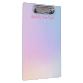 Rosa, blau, Farbverlauf, pastellfarben, weiblich, Klemmbrett (Rechts)