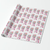Rosa Blau Gelb Bubble Gum Geburtstag Geschenkpapier (Ungerollt)