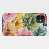 Rosa Blau Gelb Orange Blume Muster Case-Mate iPhone Hülle (Rückseite (Horizontal))