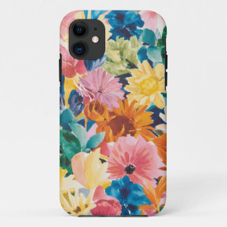 Rosa Blau Gelb Orange Blume Muster Case-Mate iPhone Hülle