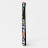 Rosa Blau Gelb Orange Blume Muster Case-Mate iPhone Hülle (Hinten/Links)