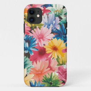 Rosa Blau Gelb Orange Blume Muster Case-Mate iPhone Hülle