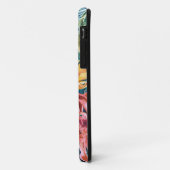 Rosa Blau Gelb Orange Blume Muster Case-Mate iPhone Hülle (Hinten/Links)