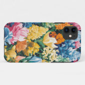 Rosa Blau Gelb Orange Blume Muster Case-Mate iPhone Hülle (Rückseite (Horizontal))