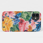 Rosa Blau Gelb Orange Blume Muster Case-Mate iPhone Hülle (Rückseite (Horizontal))