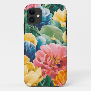 Rosa Blau Gelb Orange Blume Muster Case-Mate iPhone Hülle