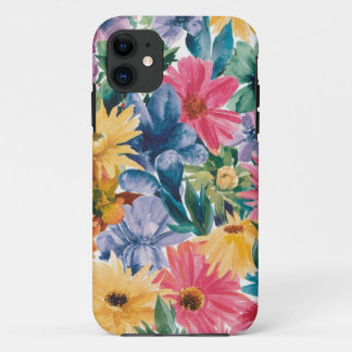 Rosa Blau Gelb Orange Blume Muster Case-Mate iPhone Hülle
