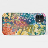 Rosa Blau Gelb Orange Blume Muster Case-Mate iPhone Hülle (Rückseite (Horizontal))