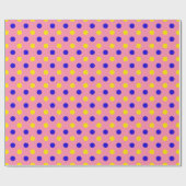 Rosa Blau Gelb Punkte Design  Geschenkpapier (Flach)