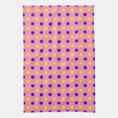 Rosa Blau Gelb Punkte Design  Geschirrtuch (Vertikal)