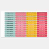 Rosa Blau Gelb zurück zur Schule Rechteckig Etiketten (Blatt)