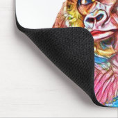 Rosa Blau-Gelbe Gorilla-Malerei Mousepad (Ecke)