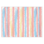 Rosa Blau Gelbe Streifen 52" x 70" Tischdecke (Vorderseite (Horizontal))