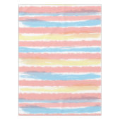 Rosa Blau Gelbe Streifen 52" x 70" Tischdecke (Vorderseite)