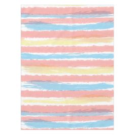 Rosa Blau Gelbe Streifen 52" x 70" Tischdecke