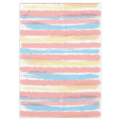 Rosa Blau Gelbe Streifen 60" x 84" Tischdecke (Vorderseite)