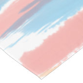 Rosa Blau Gelbe Streifen 60" x 84" Tischdecke (Schrägansicht)