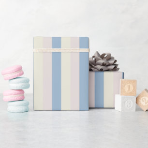Rosa / Blau / Gelbe Streifen Geschenkpapier