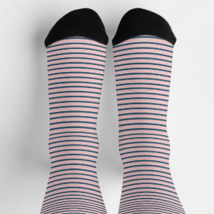 Rosa & Blau gestreifte Retro-Cool-Klassiker Modern Socken
