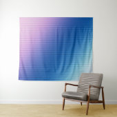 Rosa-blau gestreifter Farbverlauf Wandteppich (Beispiel (Horizontal))