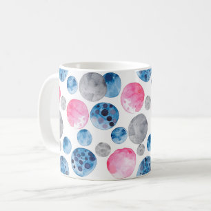 Rosa Blau Graue Punkte Kaffeetasse