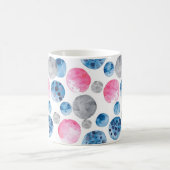 Rosa Blau Graue Punkte Kaffeetasse (Mittel)