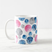 Rosa Blau Graue Punkte Kaffeetasse (Links)