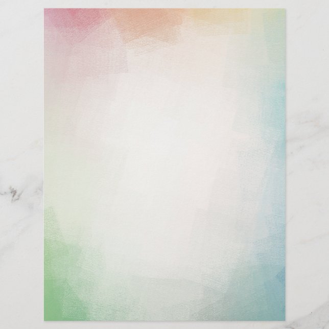 Rosa Blau Grün Gelb Moderne Farben Briefbogen (Vorderseite)