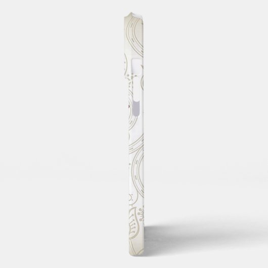 Rosa Blau Grün Lila Paisley Kunst, Dichtung und Mu iPhone Hülle (Linke Seite)