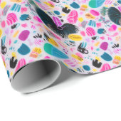 Rosa, blau, hell und lebendig - Geschenkartikel Geschenkpapier (Rolleneckpunkt)