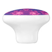 Rosa & Blau Kaleidoskop Gradient Snowflake Keramikknauf (Seitenansicht)