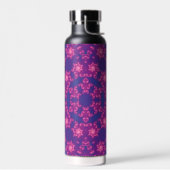 Rosa & Blau Kaleidoskop Gradient Snowflake Trinkflasche (Links)