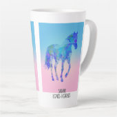 Rosa Blau Latte Tasse (Rechte Ecke)
