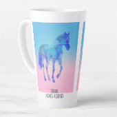 Rosa Blau Latte Tasse (Linke Ecke)
